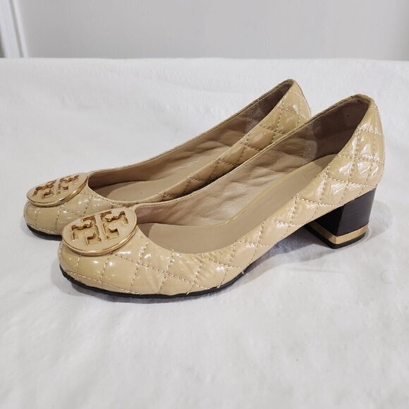 Tory Burch Maggie Quilted Paten Pumps 7M - Picture 3 of 7